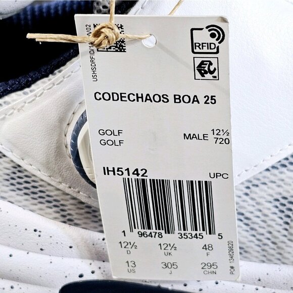 Adidas Codechaos BOA 25 Golf Cloud White Navy Shoes IH5142 - Men\'s Size 13 main image 7